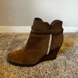 Brown Suede Ugg Ankle Boots